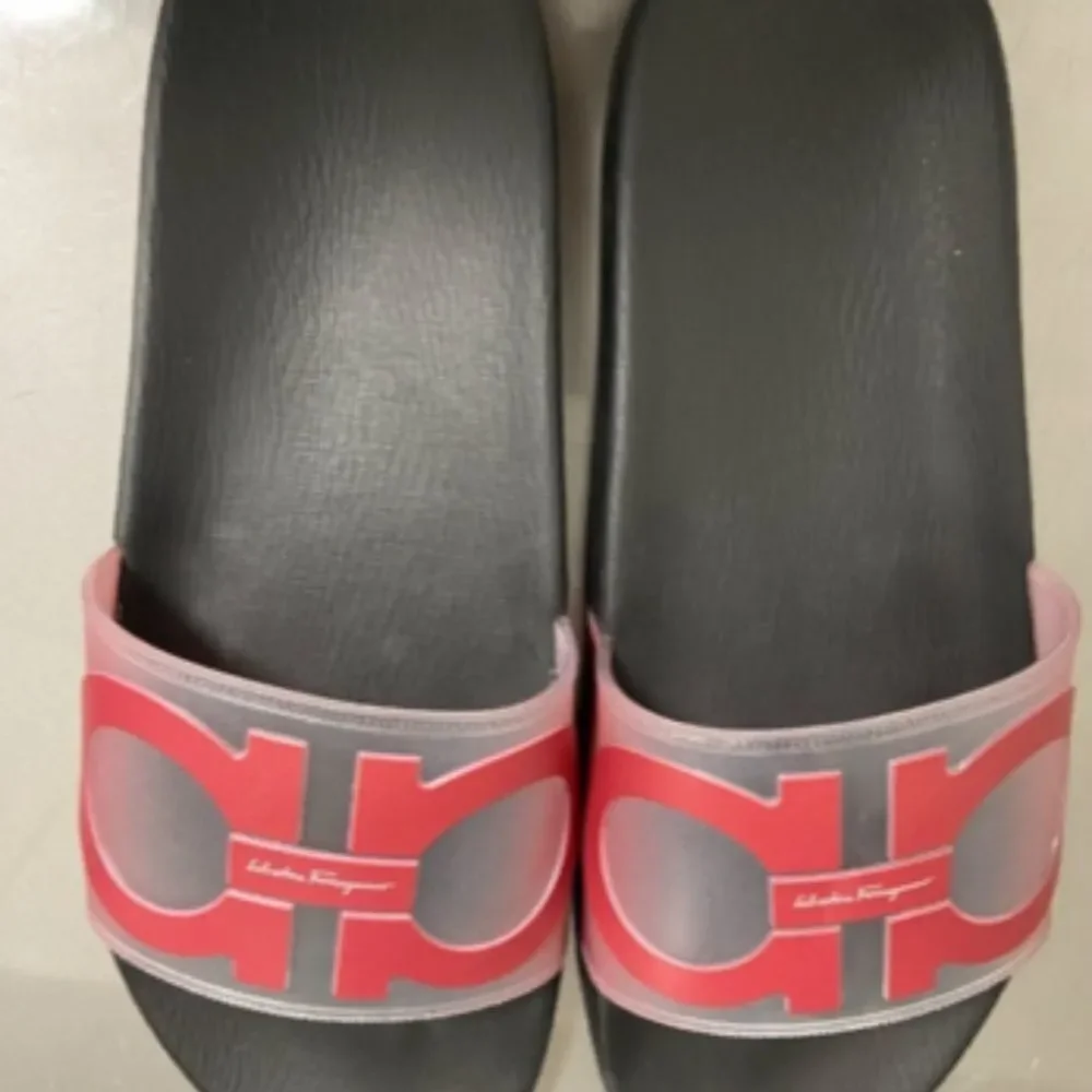 Mens groove 6 gancini translucent slide sandals Salvatore ferragamo